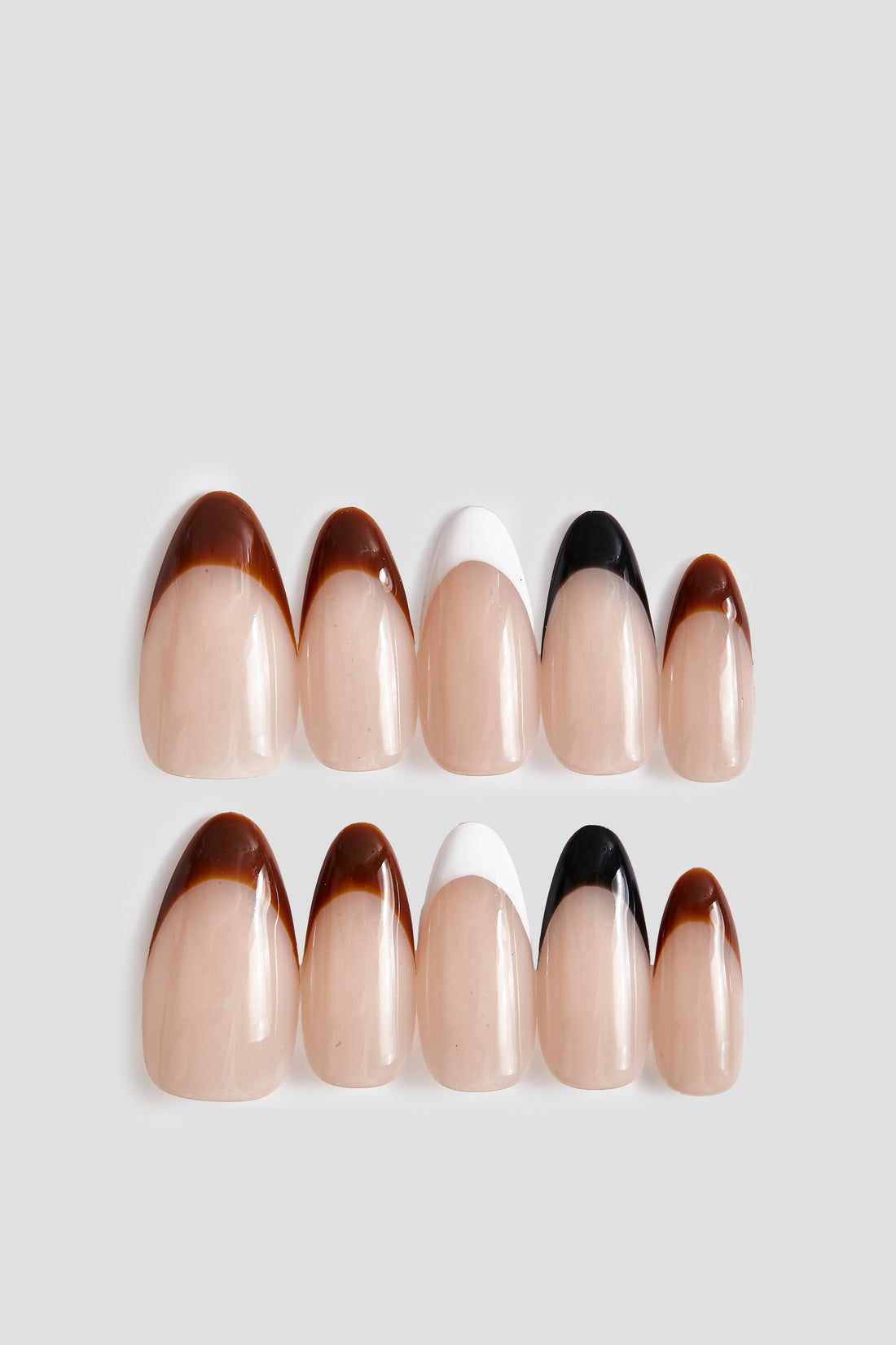 Smart Girls' fav French Nails（BROWN）
